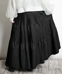 プリーツティアードロング丈スカート