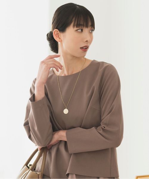 Rebloom(リブルーム Rebloom Reb loom)の「【洗える/セットアップ対応】ふんわり裾ペプラムトップス 単品 ≪セレモニースーツ ママスーツ 入学式 卒業式≫(シャツ/ブラウス・レディース・ネイビー/モカ/ブラック・S/L/M)」の18枚目の写真