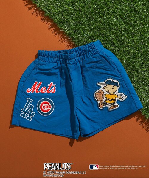 セール】【MLB×PEANUTS】ワイドハーフワッペンパンツ（その他