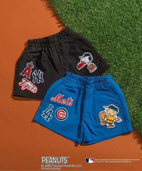 セール】【MLB×PEANUTS】ワイドハーフワッペンパンツ（その他パンツ