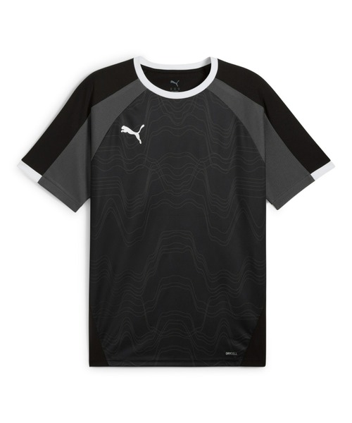 PUMA(プーマ)の「PUMA プーマ メンズ サッカー INDIVIDUALLIGA グラフィック 半袖 シャツ(Tシャツ/カットソー・メンズ・ブラック×グレー/ブルー系その他・LARGE/MEDIUM/XX-LARGE/SMALL/X-LARGE)」の1枚目の写真
