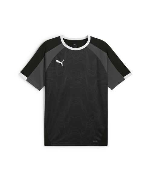 PUMA(プーマ)の「PUMA プーマ メンズ サッカー INDIVIDUALLIGA グラフィック 半袖 シャツ(Tシャツ/カットソー・メンズ・ブラック×グレー/ブルー系その他・LARGE/MEDIUM/XX-LARGE/SMALL/X-LARGE)」の3枚目の写真