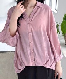 CLEAR BASIC | バックスピンドル裾タック七分袖ブラウス[ゆったり] ≪2025SS新作≫(シャツ/ブラウス)