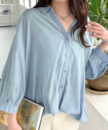 CLEAR BASIC | バックスピンドル裾タック七分袖ブラウス[ゆったり] ≪2025SS新作≫(シャツ/ブラウス)