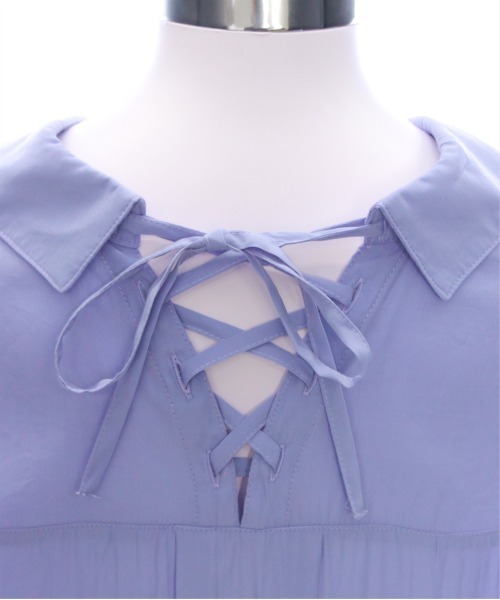 CLEAR BASIC（クリアベーシック）の「バックスピンドル裾タック七分袖ブラウス[オフィスカジュアル 着回し抜群 大人 カジュアル]≪SS新作≫（シャツ/ブラウス・レディース・ミント/ブラック系その他/サックスブルー/ピンク/オフホワイト・F）」の18枚目の写真