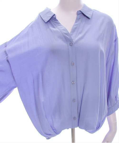 CLEAR BASIC（クリアベーシック）の「バックスピンドル裾タック七分袖ブラウス[オフィスカジュアル 着回し抜群 大人 カジュアル]≪SS新作≫（シャツ/ブラウス・レディース・ミント/ブラック系その他/サックスブルー/ピンク/オフホワイト・F）」の15枚目の写真