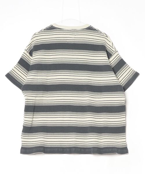 FACETASM(ファセッタズム)の「FACETASM/ファセッタズム/WAFFLE KNIT TEE(Tシャツ/カットソー・メンズ・ミント/チャコールグレー・5)」の3枚目の写真