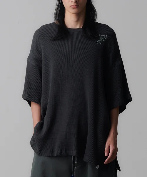 FACETASM(ファセッタズム)の「FACETASM/ファセッタズム/WAFFLE KNIT TEE(Tシャツ/カットソー・メンズ・ミント/チャコールグレー・5)」の1枚目の写真