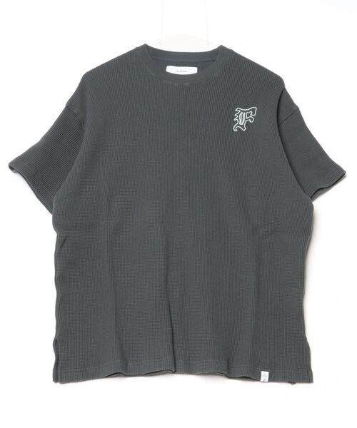FACETASM(ファセッタズム)の「FACETASM/ファセッタズム/WAFFLE KNIT TEE(Tシャツ/カットソー・メンズ・ミント/チャコールグレー・5)」の6枚目の写真