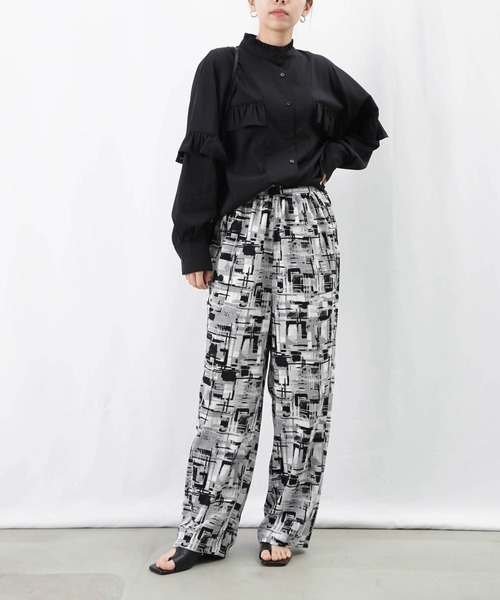 LASUD｜ジオメトリックラインパンツ | Rakuten Fashion(楽天