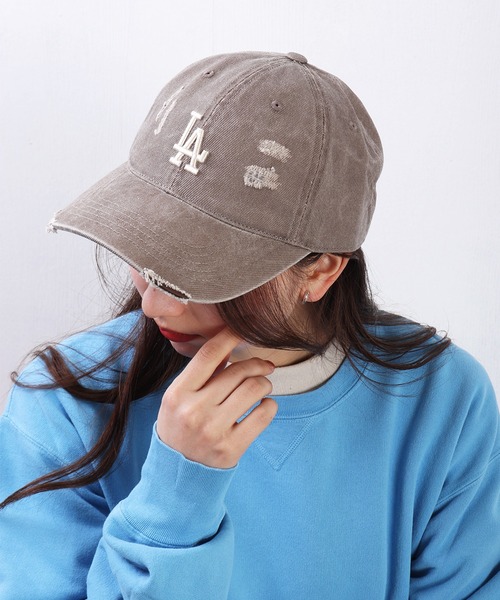 【韓国MLB Korea】ダメージウォッシング アンストラクチャー CAP MLB Korea キャップ 帽子 MLB KOREA-ダメージウォッシュ-CAP
