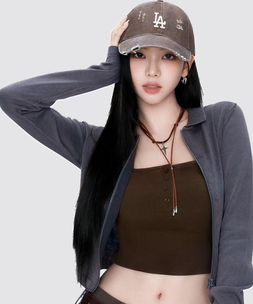 MLB（メジャーリーグベースボール）の「【日本未入荷】MLB KOREA ダメージウォッシング アンストラクチャーボールキャップ ヤンキース ドジャース レッズ（キャップ・レディース・ブラウン/バーガンディー/チャコールグレー・FREE）」の22枚目の写真