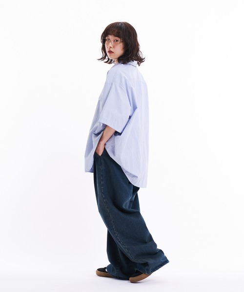 THE BOLDMAN(ザ ボールドマン)の「Loose Shirts / ルーズ半袖シャツ(シャツ/ブラウス・メンズ・ホワイト/ブルー/ブラック/サックスブルー・MEDIUM/LARGE)」の7枚目の写真