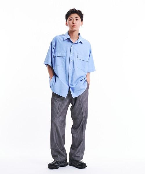THE BOLDMAN(ザ ボールドマン)の「Loose Shirts / ルーズ半袖シャツ(シャツ/ブラウス・メンズ・ホワイト/ブルー/ブラック/サックスブルー・MEDIUM/LARGE)」の17枚目の写真