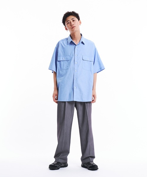 THE BOLDMAN(ザ ボールドマン)の「Loose Shirts / ルーズ半袖シャツ(シャツ/ブラウス・メンズ・ホワイト/ブルー/ブラック/サックスブルー・MEDIUM/LARGE)」の18枚目の写真