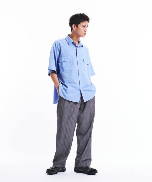 THE BOLDMAN(ザ ボールドマン)の「Loose Shirts / ルーズ半袖シャツ(シャツ/ブラウス・メンズ・ホワイト/ブルー/ブラック/サックスブルー・MEDIUM/LARGE)」の19枚目の写真