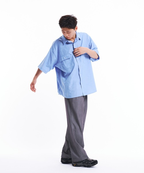 THE BOLDMAN(ザ ボールドマン)の「Loose Shirts / ルーズ半袖シャツ(シャツ/ブラウス・メンズ・ホワイト/ブルー/ブラック/サックスブルー・MEDIUM/LARGE)」の21枚目の写真