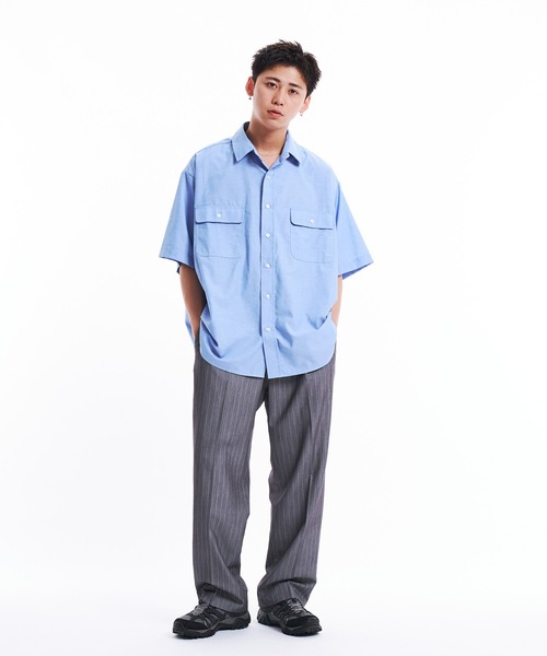 THE BOLDMAN(ザ ボールドマン)の「Loose Shirts / ルーズ半袖シャツ(シャツ/ブラウス・メンズ・ホワイト/ブルー/ブラック/サックスブルー・MEDIUM/LARGE)」の16枚目の写真
