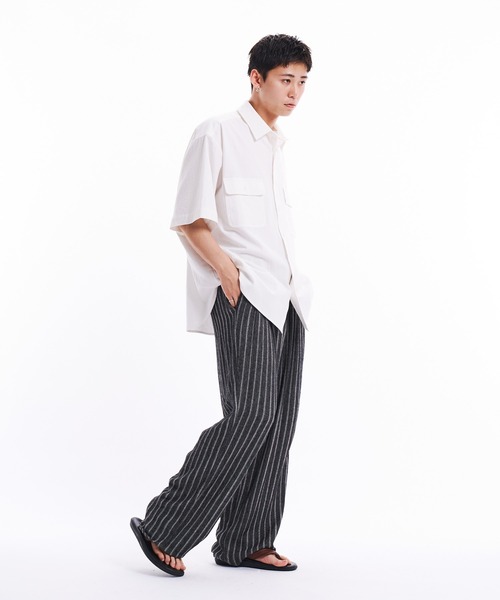 THE BOLDMAN(ザ ボールドマン)の「Loose Shirts / ルーズ半袖シャツ(シャツ/ブラウス・メンズ・ホワイト/ブルー/ブラック/サックスブルー・MEDIUM/LARGE)」の12枚目の写真