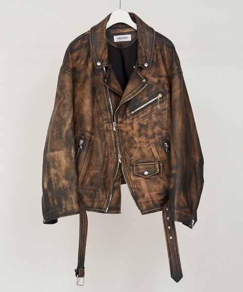 mj10637-LEATHER W RIDERS BLOUSON ライダーズブルゾン（ライダース 