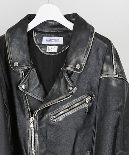 DISCOVERED(ディスカバード)の「mj10637-LEATHER W RIDERS BLOUSON ライダーズブルゾン(ライダースジャケット・メンズ・ブラウン/ブラック・1/3)」の7枚目の写真