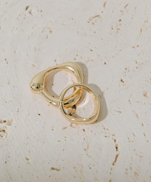 SMELLY(スメリー)の「ニュアンス2セットリング(リング・レディース・ゴールド・-)」の1枚目の写真