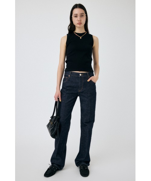 MOUSSY（マウジー）の「SUVIN GIZA SLEEVELESS トップス（Tシャツ/カットソー・レディース・ブラック/ホワイト/チャコールグレー・FREE）」の14枚目の写真
