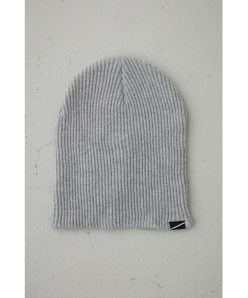 AZUL by moussy（アズールバイマウジー）の「ルーズ2WAYニットキャップ（ニットキャップ/ビーニー・メンズ・ライトグレー/ブラック・FREE）」の9枚目の写真