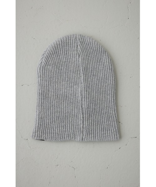 AZUL by moussy（アズールバイマウジー）の「ルーズ2WAYニットキャップ（ニットキャップ/ビーニー・メンズ・ライトグレー/ブラック・FREE）」の8枚目の写真