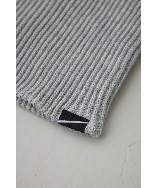 AZUL by moussy（アズールバイマウジー）の「ルーズ2WAYニットキャップ（ニットキャップ/ビーニー・メンズ・ライトグレー/ブラック・FREE）」の7枚目の写真