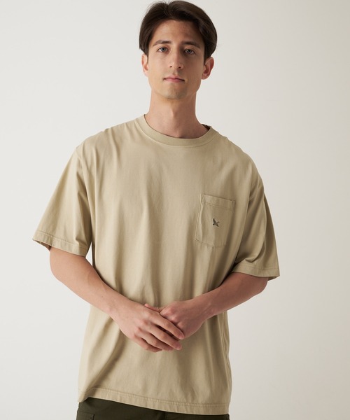 Eddie Bauer（エディーバウアー）の「ワンポイント ポケット Tシャツ（Tシャツ/カットソー・メンズ・ベージュ/サックスブルー/ライム/ピンク/ライトイエロー/ネイビー/ホワイト/ブラック・S/XL/L/M/XXL）」の3枚目の写真