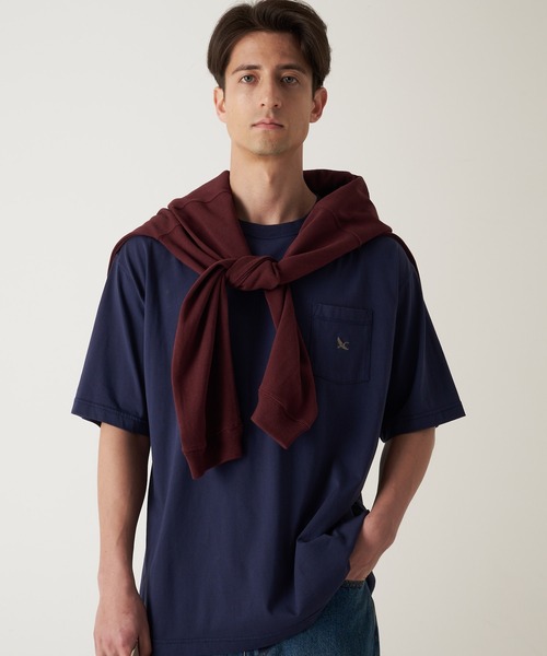 Eddie Bauer（エディーバウアー）の「ワンポイント ポケット Tシャツ（Tシャツ/カットソー・メンズ・ベージュ/サックスブルー/ライム/ピンク/ライトイエロー/ネイビー/ホワイト/ブラック・S/XL/L/M/XXL）」の5枚目の写真