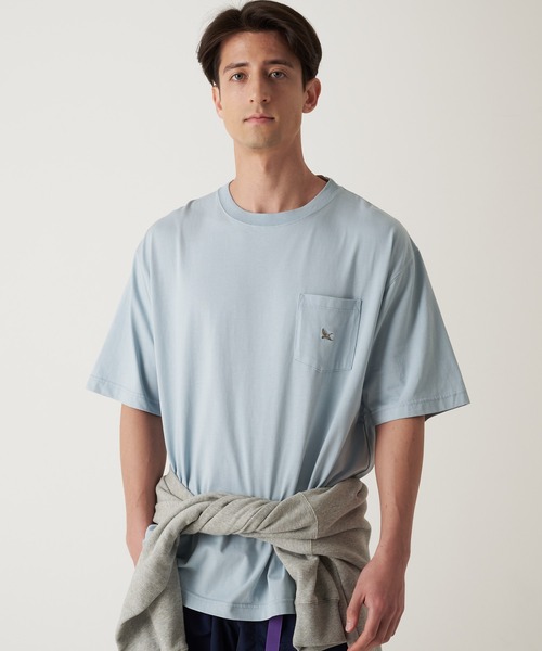 Eddie Bauer（エディーバウアー）の「ワンポイント ポケット Tシャツ（Tシャツ/カットソー・メンズ・ベージュ/サックスブルー/ライム/ピンク/ライトイエロー/ネイビー/ホワイト/ブラック・S/XL/L/M/XXL）」の6枚目の写真