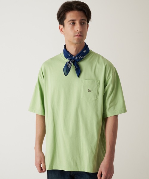 Eddie Bauer（エディーバウアー）の「ワンポイント ポケット Tシャツ（Tシャツ/カットソー・メンズ・ベージュ/サックスブルー/ライム/ピンク/ライトイエロー/ネイビー/ホワイト/ブラック・S/XL/L/M/XXL）」の4枚目の写真