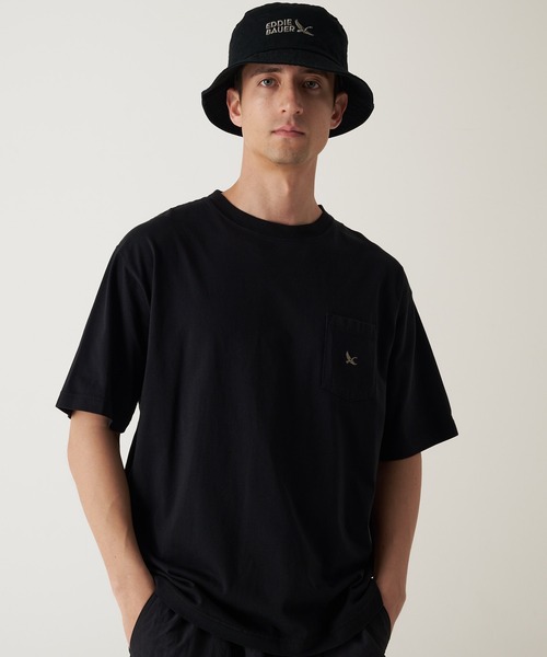 Eddie Bauer（エディーバウアー）の「ワンポイント ポケット Tシャツ（Tシャツ/カットソー・メンズ・ベージュ/サックスブルー/ライム/ピンク/ライトイエロー/ネイビー/ホワイト/ブラック・S/XL/L/M/XXL）」の2枚目の写真