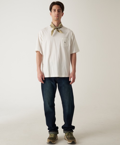 Eddie Bauer（エディーバウアー）の「ワンポイント ポケット Tシャツ（Tシャツ/カットソー・メンズ・ベージュ/サックスブルー/ライム/ピンク/ライトイエロー/ネイビー/ホワイト/ブラック・S/XL/L/M/XXL）」の10枚目の写真