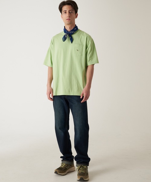 Eddie Bauer（エディーバウアー）の「ワンポイント ポケット Tシャツ（Tシャツ/カットソー・メンズ・ベージュ/サックスブルー/ライム/ピンク/ライトイエロー/ネイビー/ホワイト/ブラック・S/XL/L/M/XXL）」の14枚目の写真