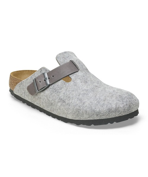 BIRKENSTOCK(ビルケンシュトック)の「【公式】ビルケンシュトック Boston/ボストン レザー/テキスタイル/フェルト(サンダル・メンズ・ライトグレー・25cm【レギュラー幅】/26cm【レギュラー幅】/26.5cm【レギュラー幅】/27cm【レギュラー幅】/28cm【レギュラー幅】/28.5cm【レギュラー幅】)」の1枚目の写真