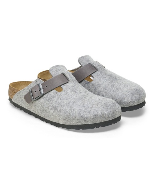 BIRKENSTOCK(ビルケンシュトック)の「【公式】ビルケンシュトック Boston/ボストン レザー/テキスタイル/フェルト(サンダル・メンズ・ライトグレー・25cm【レギュラー幅】/26cm【レギュラー幅】/26.5cm【レギュラー幅】/27cm【レギュラー幅】/28cm【レギュラー幅】/28.5cm【レギュラー幅】)」の4枚目の写真