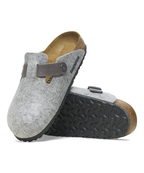 BIRKENSTOCK(ビルケンシュトック)の「【公式】ビルケンシュトック Boston/ボストン レザー/テキスタイル/フェルト(サンダル・メンズ・ライトグレー・25cm【レギュラー幅】/26cm【レギュラー幅】/26.5cm【レギュラー幅】/27cm【レギュラー幅】/28cm【レギュラー幅】/28.5cm【レギュラー幅】)」の2枚目の写真