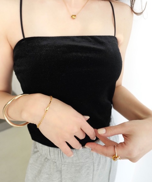 KOBE LETTUCE（コウベレタス）の「[ yuri.さんコラボ ]選べる2丈カップ付きキャミソール（キャミソール・レディース・アイボリー/ベージュ系/ブラック系/ブラウン/ブラック/ライトブルー/ブラウン系・M-Long/M-Short）」の18枚目の写真