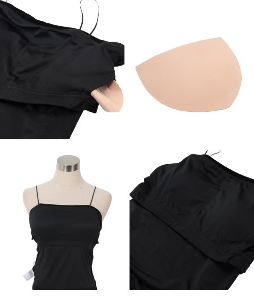 KOBE LETTUCE（コウベレタス）の「[ yuri.さんコラボ ]選べる2丈カップ付きキャミソール（キャミソール・レディース・アイボリー/ベージュ系/ブラック系/ブラウン/ブラック/ライトブルー/ブラウン系・M-Long/M-Short）」の13枚目の写真