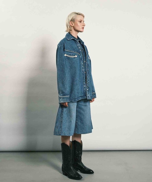 TANAKA(タナカ)の「JEAN SHORTS VINTAGE BLUE(デニムパンツ・メンズ・ブルー・29W/31W)」の6枚目の写真