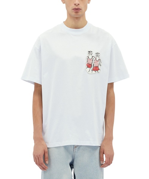 MSGM(エムエスジーエム)の「MSGM×LUKE EDWARD HALL コラボレーショングラフィックTシャツ(Tシャツ/カットソー・メンズ・ホワイト/ブラック・L/M/S/XS)」の3枚目の写真
