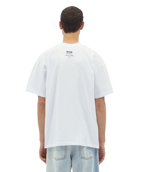 MSGM(エムエスジーエム)の「MSGM×LUKE EDWARD HALL コラボレーショングラフィックTシャツ(Tシャツ/カットソー・メンズ・ホワイト/ブラック・L/M/S/XS)」の4枚目の写真