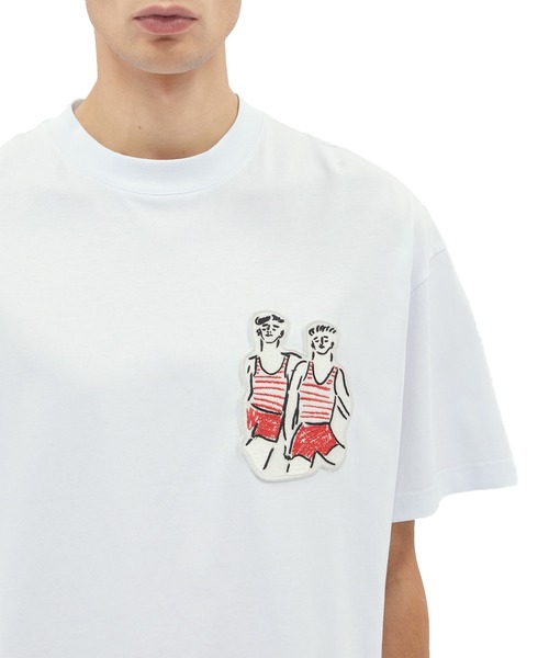 MSGM(エムエスジーエム)の「MSGM×LUKE EDWARD HALL コラボレーショングラフィックTシャツ(Tシャツ/カットソー・メンズ・ホワイト/ブラック・L/M/S/XS)」の6枚目の写真