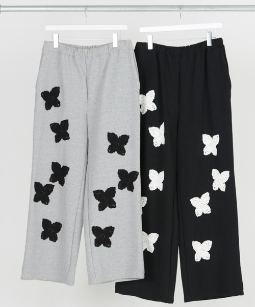 DISCOVERED（ディスカバード）の「DISCOVERED BUTTERFLY CROCHET SWEATPANTS（その他パンツ・メンズ・グレー/ブラック・1/3）」の4枚目の写真