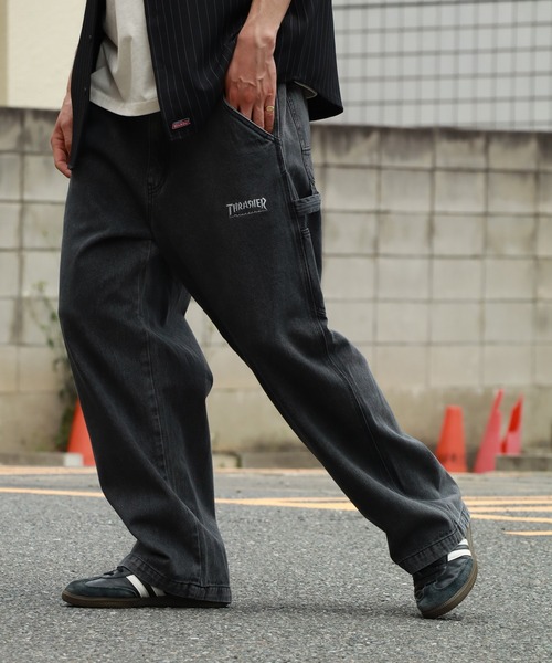 THRASHER（スラッシャー）の「【THRASHER/スラッシャー】デニム＆カツラギ ペインターパンツ（その他パンツ・メンズ・ブルー/オフホワイト/グレー/ブラック/ベージュ/ワンウォッシュ・LL/S/M/L）」の3枚目の写真