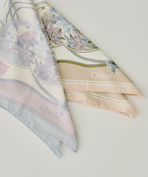 Chico（チコ）の「アソート柄スカーフ（その他ヘアアクセサリー・レディース・ベージュ系その他/ピンク系その他・FREE）」の6枚目の写真