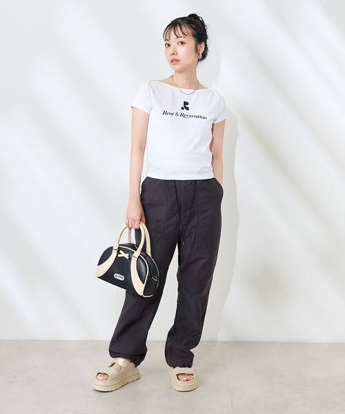 tシャツ Rest＆Recreation/レスト＆レクリエーション LOGO LIP NECK T-SHIRT/ロゴリップネックTシャツ レディース FREAK'S STORE tシャツ Rest＆Recreation/レスト
